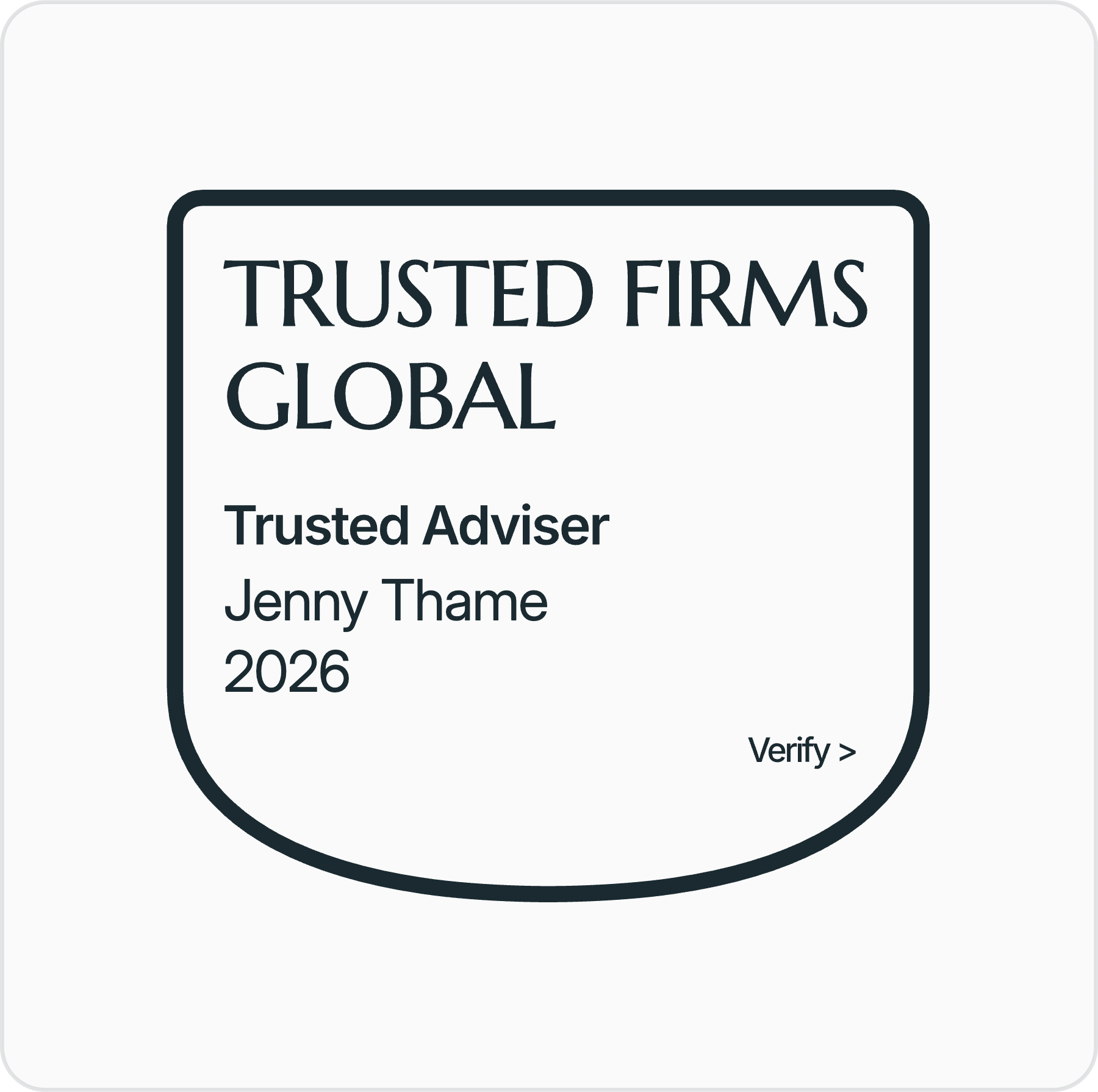 Trusted Adviser — Jenny Thame