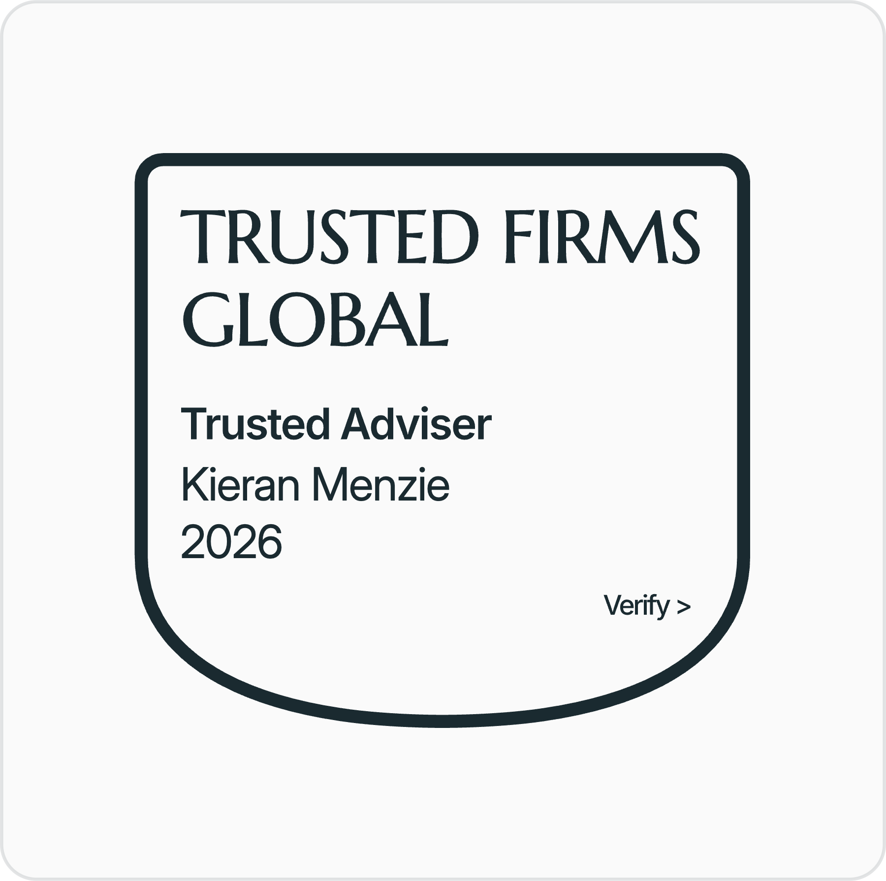 Trusted Adviser — Kieran Menzie