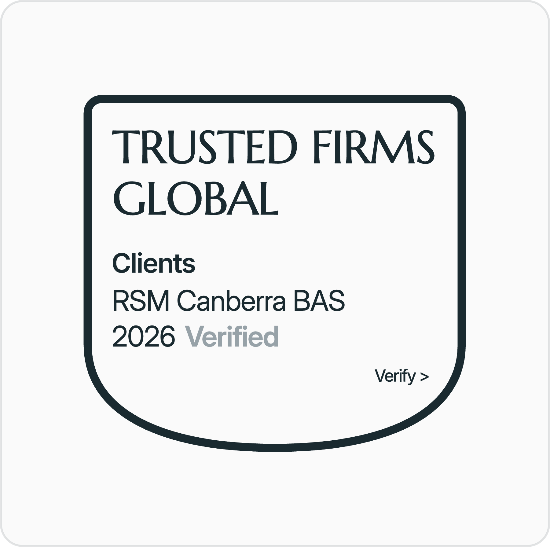 Trusted Firms 2026 — Clients — RSM Canberra BAS
